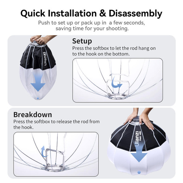 Ulanzi  L80 L063 LAS005  80cm Easy Fold Lantern Softbox (Bowens Mount)