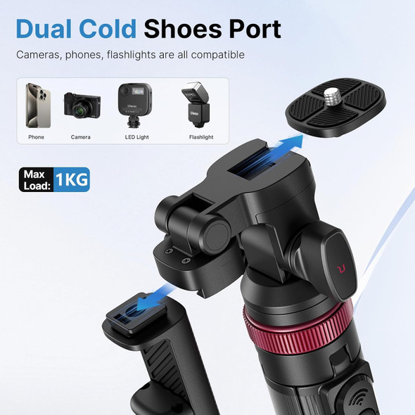 Ulanzi MT-78 T077GBB1 Extendable Tripod with Cold Shoe for Smartphone and Camera 