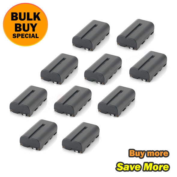 Fotolux 10x NP-F570 (Small size) 2300mAh Li-on Rechargeable Battery for LED Lights, LCD Monitors  (Bulk Buy)