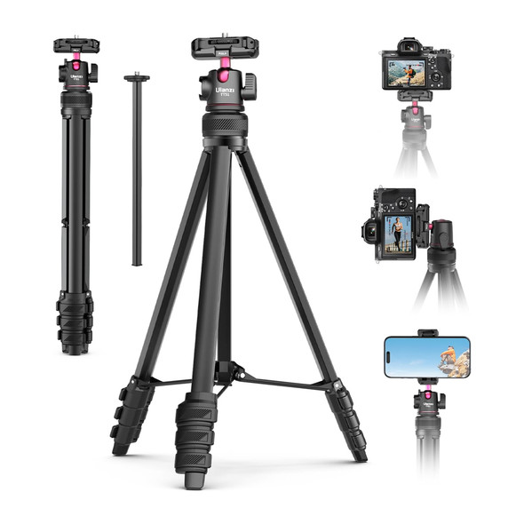 Ulanzi TT51 T089GBB1 2 in 1 Camera Smartphone Portable Aluminum Alloy Vlog Tripod with Ball Head