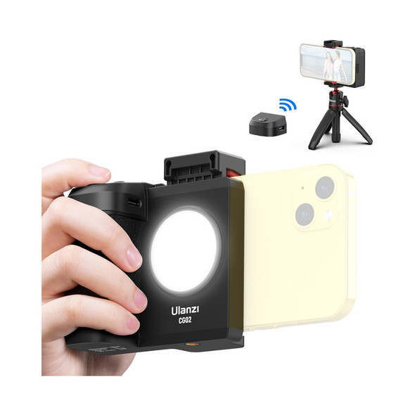Ulanzi 3282B CG-02 Smartphone Camera Grip Holder Bluetooth with Fill Light 