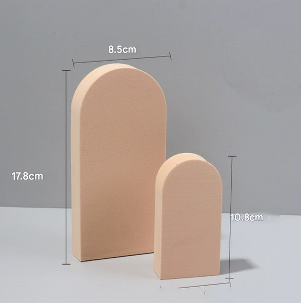 Fotolux 2x Door Combo Geometric Cube Photography Background Shooting Foam Props Decoration (Beige)