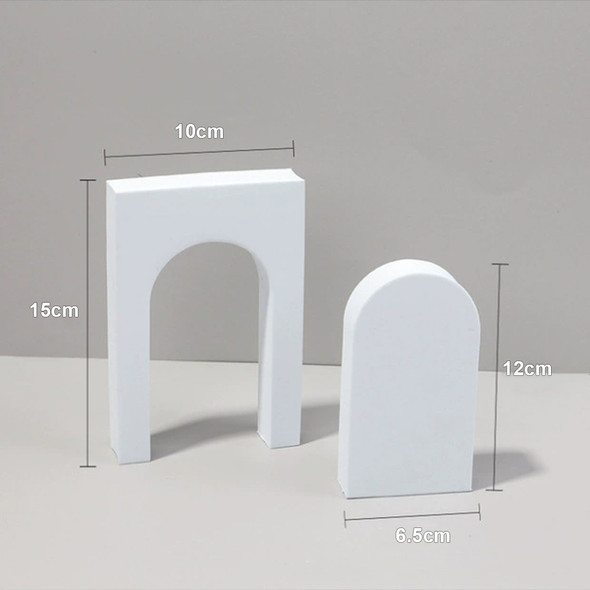 Fotolux 15cm x 10cm Cuboid Door Combo Geometric Cube Photography Background Shooting Foam Props Decoration (White)