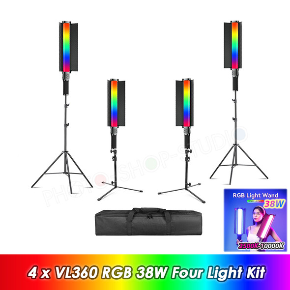 Ulanzi 4x VL360 RGB 38W Four LED Stick Lighting Kit