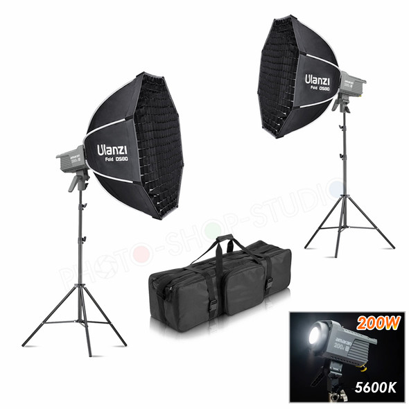Aputure 2x Amaran 200D S 200W Daylight Point Source Compact Two LED Light Kit