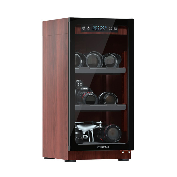 Eirmai MRD-55PROW 50L Small Auto-Dehumidifier Digital Dry Cabinet (Dark Wood Grain) 