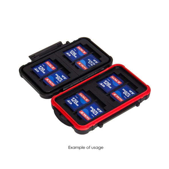 Eirmai CB-101S Memory Card Case (Black) ( Fits 8x SD , 4x CF Cards)