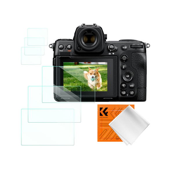 K&F Concept 2201 Camera LCD Glass Screen Protector (3 pcs) with Cleaning Cloth for Nikon Z9 , Z8