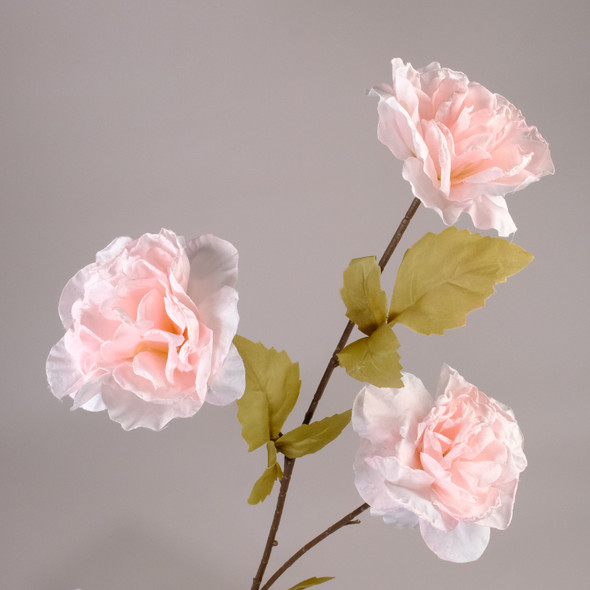 Fotolux Photo Props Long Stem Spray Artificial 3 Heads Peony 65cm (Blush Pink)