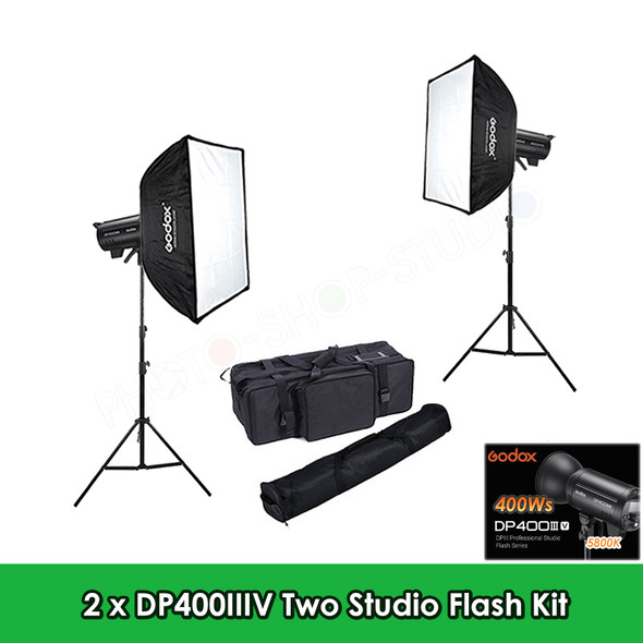 Godox 2x DP400IIIV 400Ws Two Studio Flash Kit
