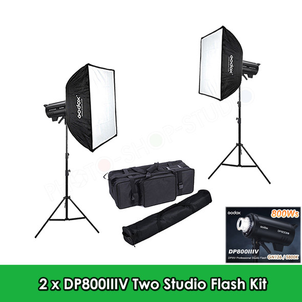 Godox 2x DP800IIIV 800Ws Two Studio Flash Kit