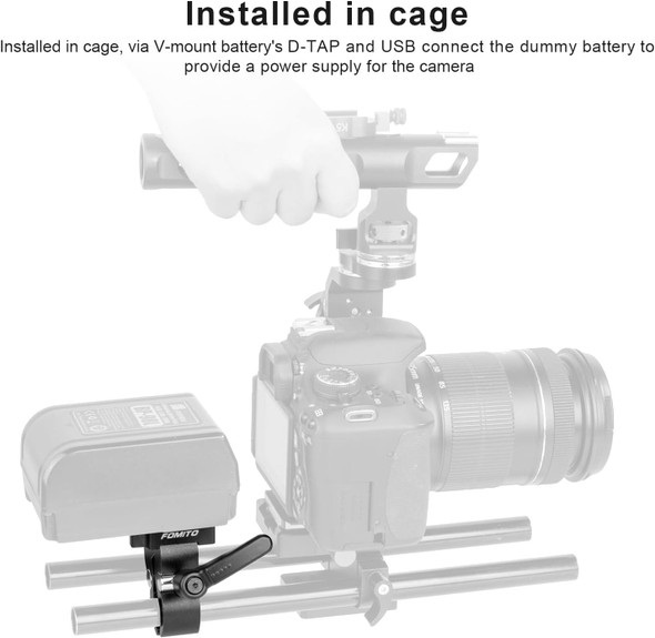 Fomito VK-06 V Mount V lock Battery Plate with Crab Clamp 