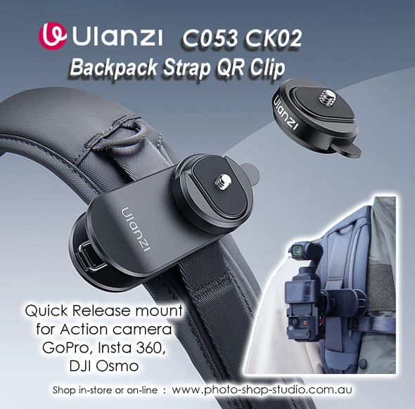 Ulanzi C053 CK02 Quick Release Backpack Strap Clip for Action Camera