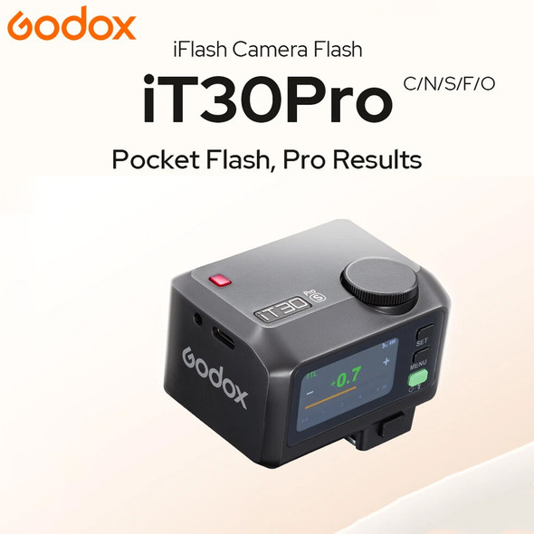 Godox iT30Pro N TTL iFlash Mini Camera Flash / Trigger for Nikon (Black)