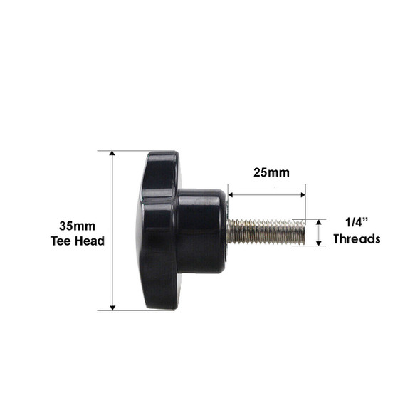 Fotolux 1/4" x 25mm Replacement Locking Tee Screw  