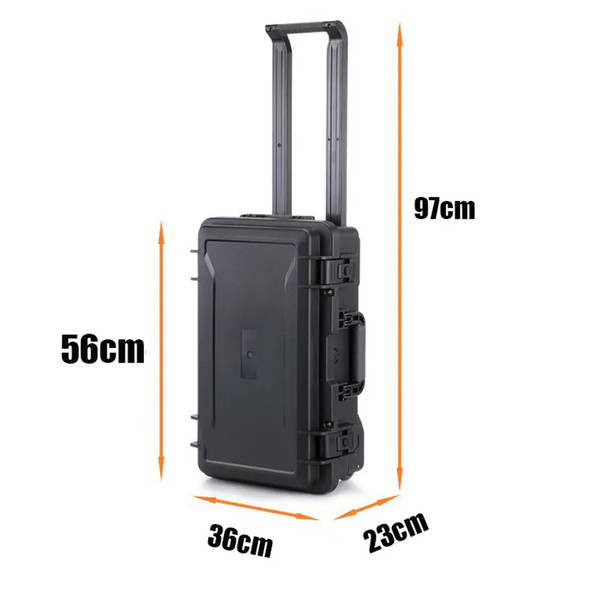 Bory HT56 Hard Case Trolley with Divider , Document Bag & Multifunctional Work Board (56x36x23cm)