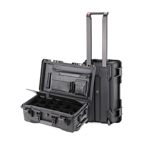 Bory HT56 Hard Case Trolley with Divider , Document Bag & Multifunctional Work Board (56x36x23cm)