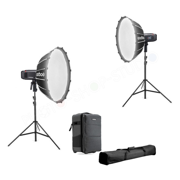 Godox 2x AD600BMII 600W Witstro All-In-One Outdoor Flash with Quick Release Softbox Kit 