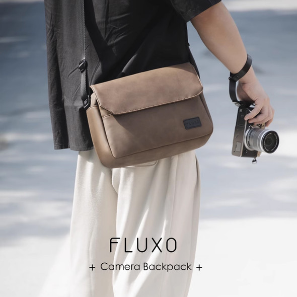 FLUXO BK10 DSLR Camera Shoulder Bag - Brown(29 x 22 x 11.5cm)