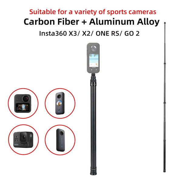 Fotolux ES-300 3m Carbon Fiber Osmo 360 Insta360  Selfie Extension Stick