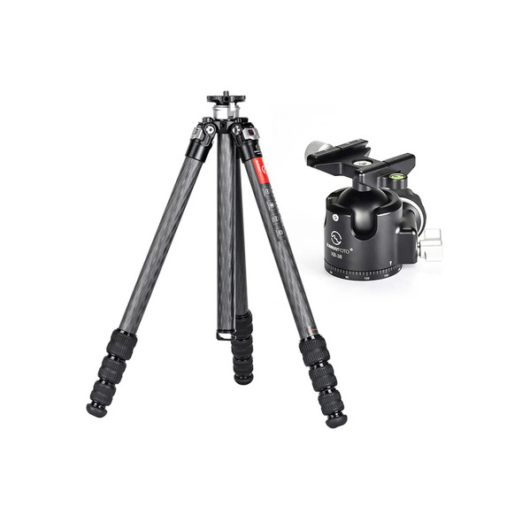 Sunwayfoto T2840CE+XB-38 Explorer Series Carbon Fiber  4-section Twist Lock Tripod with Center Column and Low Profile Ball Head Kit (Max Load 16kg)