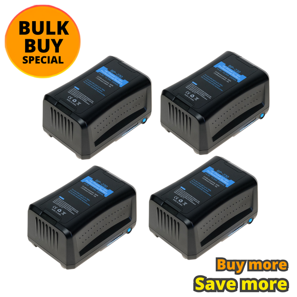 4 x Fotolux BP-230 14.8V 230Wh 15500mAh V-Mount V-Lock Battery