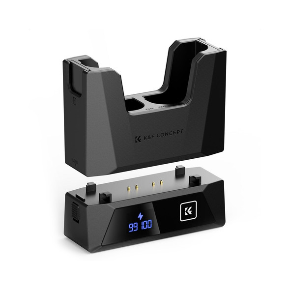 K&F Concept KF28.0057 LP-E6NH 18W PD USB-C Dual Slot Modular Fast Battery Charger for Canon LP-E6/LP-E6P/LP-E6NH 