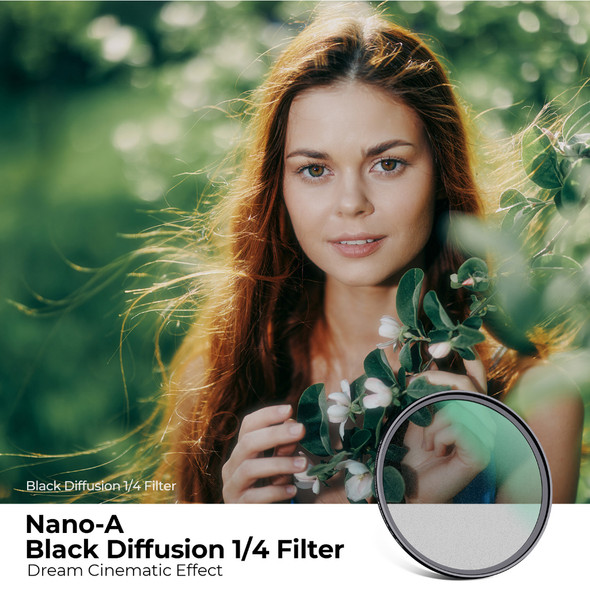  K&F Concept KF01.2267 72mm Black Mist 1/4 Nano-A MC Black Diffusion Filter