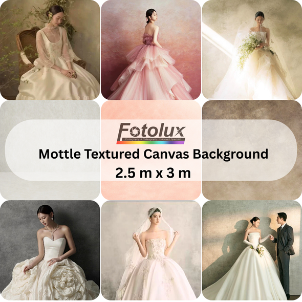 Fotolux 2.5m x 3m Mottle Textured Canvas Background Roll