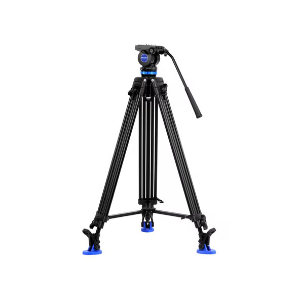Benro KH26PCN 1.8m Aluminum 3-section Twist-Lever Lock Twin Legs Video Tripod with K5 Fluid Head Kit  (Max Load 5kg) 