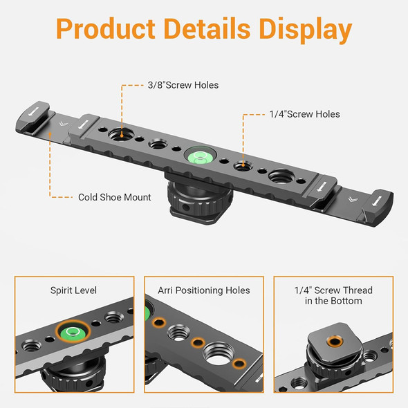 Leaplight LYJ8 Aluminium Alloy Double Cold Shoe Expansion Bracket (Grey) 