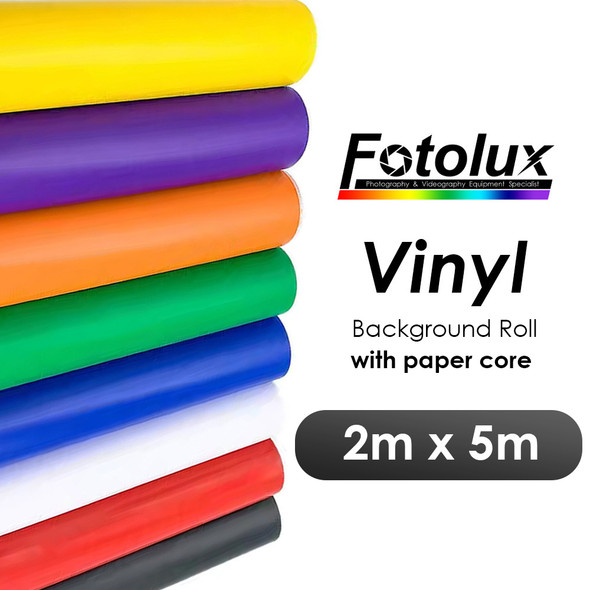 Fotolux Vinyl Background Roll (2m wide x 5m Long) with paper core