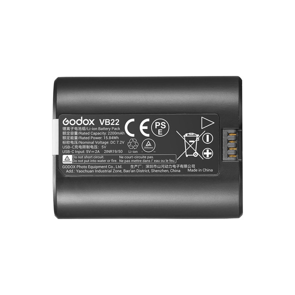 Godox VB22 7.2V 2200mAh 15.84Wh USB-C Charging Li-ion Rechargeable Battery for V480
