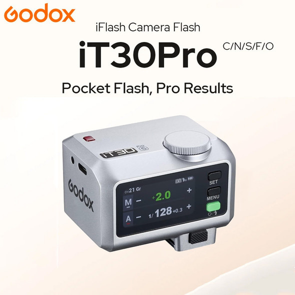 Godox iT30Pro C TTL iFlash Mini Camera Flash / Trigger for Canon (Silver)
