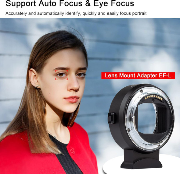 Viltrox EF-L Auto Focus Lens Adapter for Canon EF/EF-S Lens to Leica/Panasonic/Sigma L-mount Camera
