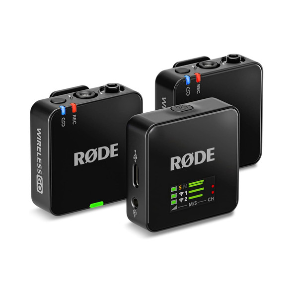RODE Wireless GO III (Gen 3) 2TX + 1RX Digital Wireless Microphone System/Recorder - Black 