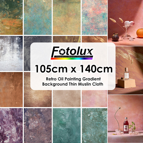 Fotolux 105cm x 140cm Retro Oil Painting Gradient Background Thin Muslin Cloth
