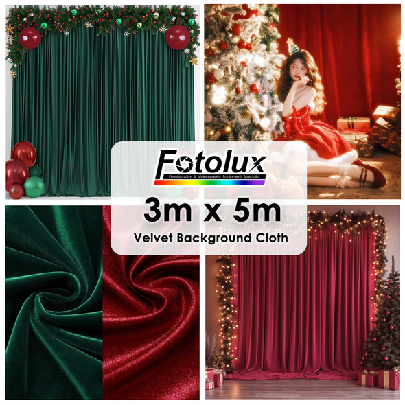 Fotolux 3m x 5m Velvet Background Cloth 