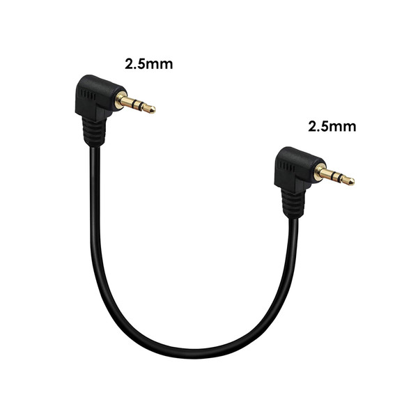  Fotolux 2.5mm to 2.5mm TRS Male 90 Degree Angle Audio Sync Cable (30cm)