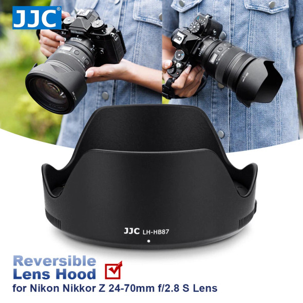 JJC LH-HB87 Lens Hood for Nikon Nikkor Z 24-70mm f/2.8 S lens(Replaces Nikon HB-87)