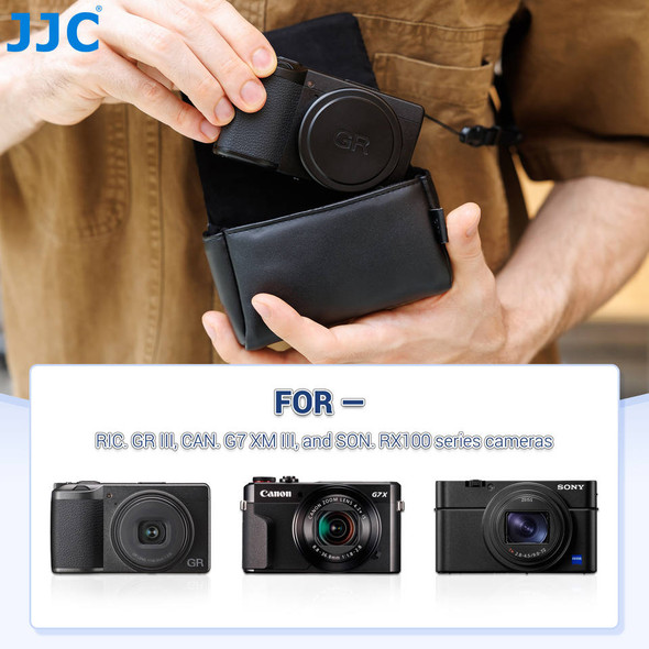 JJC CL-S BLACK Camera Pouch for Sony RX100 , Canon G7 XM III , Ricoh GR III