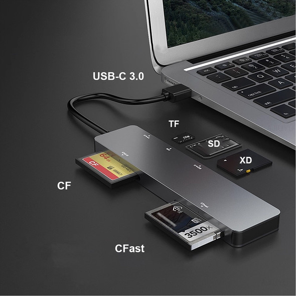 Fotolux FOT5in1 CFCR USB-C 5-in-1 CFast, CF, SD, XD, TF Multi Card Reader