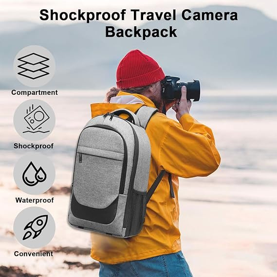 Fotolux BP-3825GY DSLR Camera Backpack - Grey (38x25x16cm)