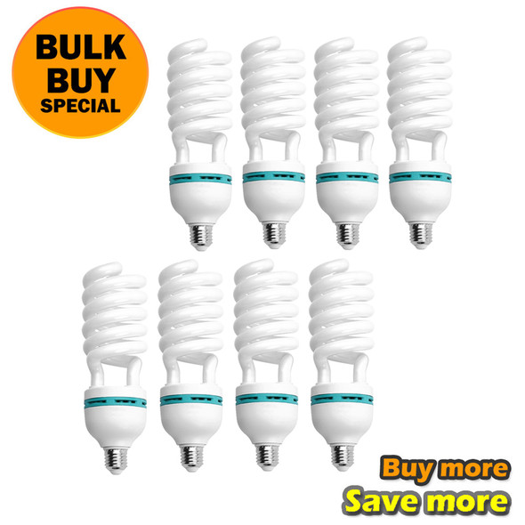 Fotolux 8x E27 150W Fluorescent Lamp Bulb Energy Saving Daylight 5500K (Bulk Buy) 