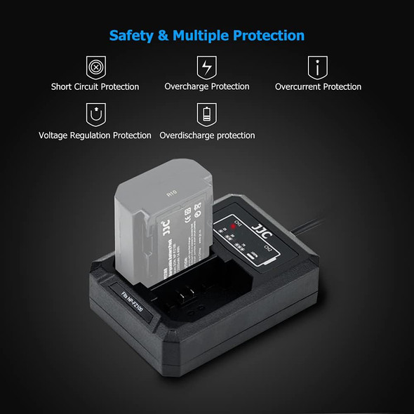 JJC DCH-FZ100TC USB-C Dual Battery Charger for Sony NP-FZ100
