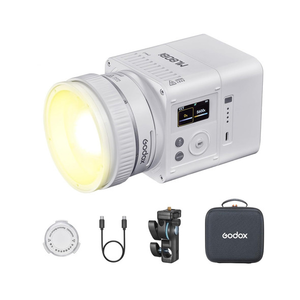 Godox ML80Bi Bi-Color Portable LED Video Light (2800K-6500K) with ML-BA 6600mAh Battery
