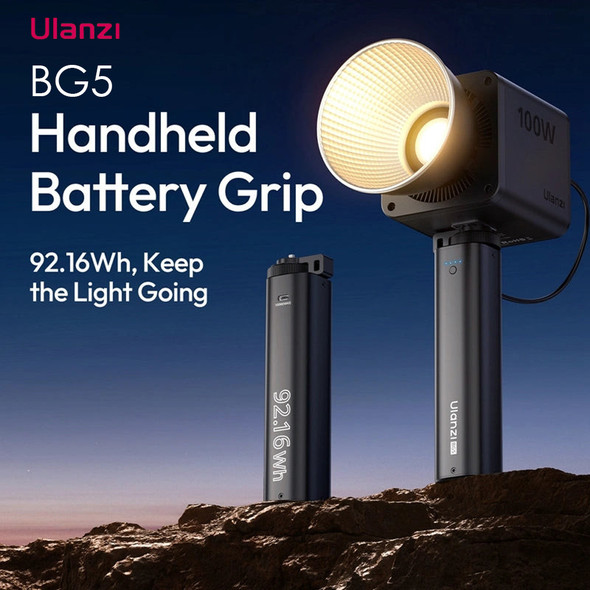 Ulanzi BG5 P012 92.16Wh 6400mAh Handheld Battery Grip for LED lights