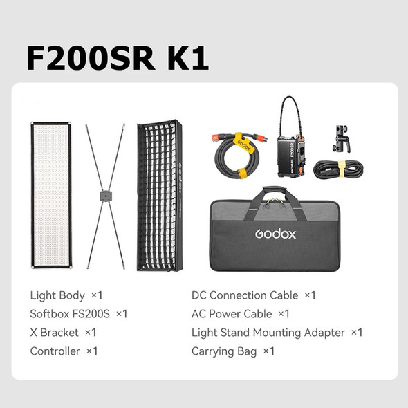 Godox F200SR K1 KNOWLED 250W Pro RGB Flexible LED Light Mat Panel 34x122cm (1'x4') (IP54 Weather-Resistant)