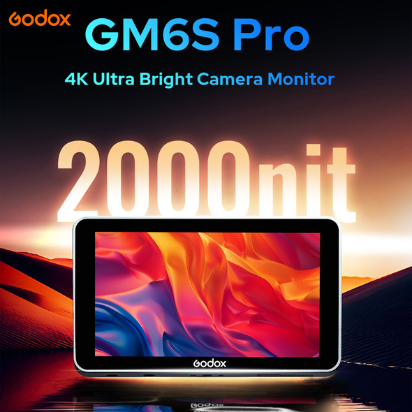 Godox GM6S Pro Kit1 5.5'' 10W 4K 3D LUT 2000nit HDMI Touchscreen Ultra-bright On-Camera Monitor