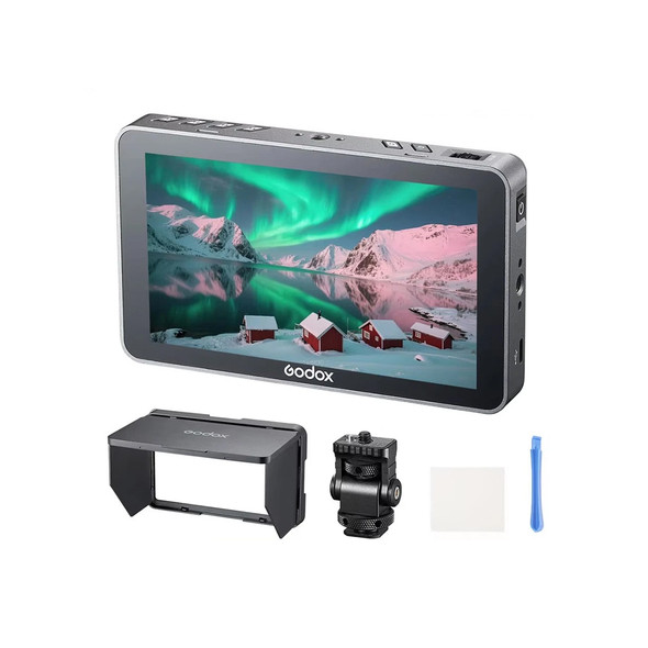 Godox GM6S Pro Kit1 5.5'' 10W 4K 3D LUT 2000nit HDMI Touchscreen Ultra-bright On-Camera Monitor